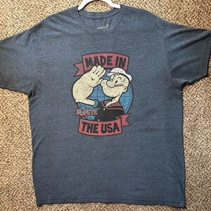 Popeye Graphic Tee - Charcoal